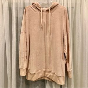 Oversized Velvet LA Hearts Hoodie